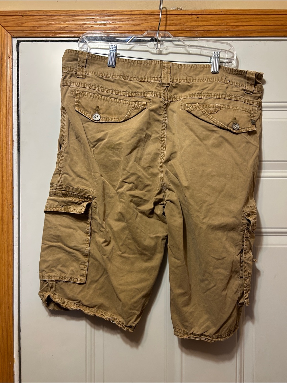 Buckle Black Men's Cargo Shorts in Khaki - Casual Everyday Wear 33